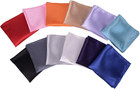 12 Pack Pocket Squares For Men  Solid Color Satin Handkerchiefs For Wedding  Bus