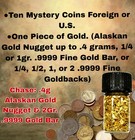 Old Estate Lot - Gold  Silver   Coins - 15  Coins   Gold In Every Bag 