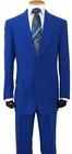 New Men s 2pc Single Breasted Fashion Suit Two Button Royal Blue Size 38r 60l