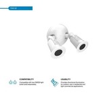 Commercial Electric Twin-head White Outdoor Flood Light Outdoor Security Light