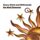Liffy 24  Sun Metal Wall Art Outdoor Decor - 3d Sun Face Metal Wall Sculpture   