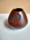 Arizona Navajo Susie Williams Crank Signed Pine Pitch Vase W  Arrows 