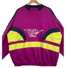Vintage Adidas Team Logo Colorblock Crewneck Purple Mens Xxl