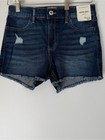 Abercrombie Kids High Rise Shortie Short Dark Blue  Women s Shorts