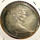 1972 Canada Silver Dollar  Brilliant Uncirculated  Colorful Toning