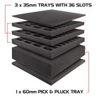 Enhance Miniatures Figure Vault - Carrying Case For 108 Minis   Custom Foam Tray