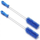 2 Pack Flexible Drain Brush - 19 7  Pipe Cleaning Tool For Shower   Tub  Blue