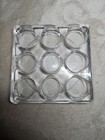 Heavy 2 Pound Glass Tea Light Holder - Nine Holes