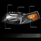 Dna Motoring Hl-oh-fm99-bk-am Headlights For 99-04 Ford Mustang Black amber