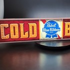 Pabst Blue Ribbon Pbr Vintage Lighted Sign Cold Beer Bar Cave 40 x4  Ad     