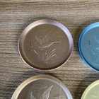 Vintage Mid Century Modern Mcm Aluminum Coaster Set Of 6 Coasters Ducks Geese