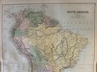 1882 South America Original Antique Map By John Bartholomew