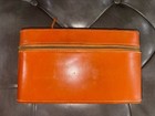 Vintage Top Grain Cowhide Travel Bar Set Flask Case Bourbon Scotch Rye