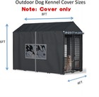 Outdoor Dog Kennel Cover - Full Coverage For 8 dx4 wx6 h Dog Cages  600d Heavy D