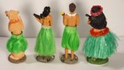 Hawaiian Hula Dancer Figurines Souvenirs Mixed Set Lot Of 4 Dashboard Dancers -r