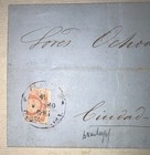 Cover 4 Reales Red Split Half Guadalajara To Ciudad Guzm  n 1861 Nf  4 1 2 Scarce