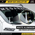Gloss White 50 Cal Bullet Antenna For Chevy Silverado   Gmc Sierra 1500 2500    
