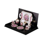 Miniature Dollhouse 1 12 Scale Reutter Coffee Set In Rose Design - 115 361 6