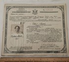 1943 Naturalization Cert  Photo  Jew Esther Silver Poland Coney Island Brooklyn 