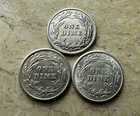 Lot Of 3 1895-o 1901-s 1913-s Barber Dime Silver 10c Key Date Coin