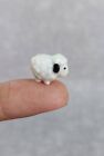 Tiny Sheep Ceramic Miniature Figurine Cute Little Sheep Sculpture Collectible