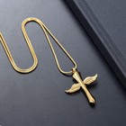 Cross Urn Necklace For Ashes Stainless Steel Keepsake Memorial Cremation Pendant