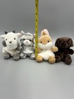 Lot Of 4 Aurora World Plush Palm Pals Stuffed Animal Kitty Puppy Bunny Goat