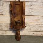 Vintage  Wall Sconce Hand Carved Wooden Rustic Primitive Spindle Candle Holder