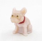 Westmoreland Collectible French Bulldog 3  Pink Glass Crystal Eyes