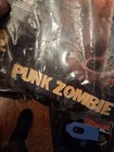 Vintage Halloween  Punk Zombie Costume Set Complete Outfit One Size Black red