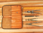 Lot Of Four Vintage Alvin German Precsion Drawing Drafting Tools With Zip Case