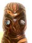 Vintage Maori Tiki Totem New Zealand Hand Carved Wooden Sculpture Figure 6  