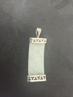 Estate Vintage Sterling Silver Jade Chinese Pendant
