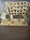 Soapstone Hyena Carved Figurine With Baby Inside Decorative Piece