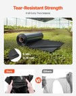6mil Plastic Sheeting Roll 10 X 100 Ft Heavy Duty Polyethylene Black