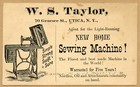 New Home Sewing Machine Co Victorian Trade Card Monkey   The Cat s Paw Utica Ny
