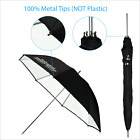 3 Pack - 32  Black white Reflector Studio Umbrella For Photography  Metal Parts