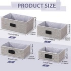 4 Pcs Woven Storage Baskets For Shelves Paper Rope Organizer Wicker Basket 