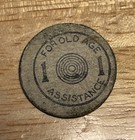 Vintage 1943-1952 Oklahoma Sales Tax Old Age Assistance 1   White Cardboard Token