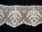 6 Yards Of Vintage Handmade Filet Crochet Cotton Lace Trim