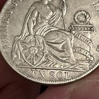 1890 Tf Peru 1 Sol Km 196 24 Silver  900 Republic Doubling In  o  In Sol Type Xi