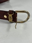Vera Pelle Womens Brown Leather Metal Buckle Dress Belt Western Cowgirl 115 Cm