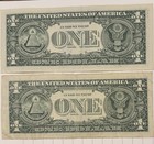 Rare  Same Block Repeater Serial   On Two Separate  1 Bills  Ink Error  Vc  