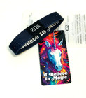 Zox   i Believe In Magic   Silver Medium Single Wristband W card Unicorn