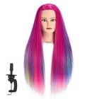 Training Head 26 -28  Mannequin Hair Styling Manikin Multi-color 