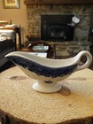 Mid Century Restaurant Individual Vitrified China Blue Willow Gravy Boat England