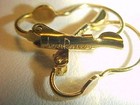 Vintage Joan Rivers Stamped Gold Unset Round Pad Lever Back Earrings J26