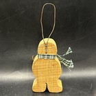Wooden Gingerbread Man Christmas Ornament Decoration Glitter