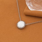 Kendra Scott Volleyball Silver Pendant Necklace White Mother-of-pearl