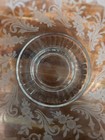Vintage Cambridge Wildflower Clear Glass Handled Footed Bowl  Flowers Etched